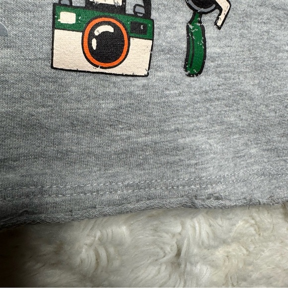 Hatley T-Shirt Take A Hike Grey & Green Size 7 - Picture 9 of 16